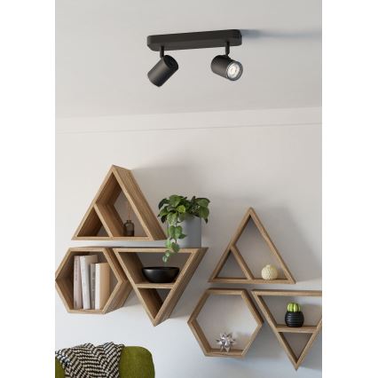 Eglo - Kupatilska spot svetiljka 2xGU10/5W/230V IP44 crna