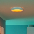 Eglo 300686 - LED RGBW prigušiva stropna svetiljka MASSIGNANO-Z LED/18,5W/230V 2700-6500K pr. 40 cm bela + daljinski upravljač
