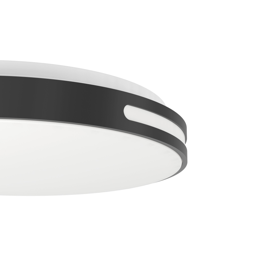 Eglo 300687 - LED RGBW prigušiva plafonska lampa MONTEGRANARO-Z LED/18,5W/230V 2700-6500K prečnik 39,4 cm crna + daljinski upravljač