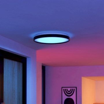 Eglo 300692- LED RGBW prigušiva stropno svetlo MOZONCILLO-Z LED/28,3W/230V 2700-6500K prečnika 48,4 cm crno + daljinski upravljač