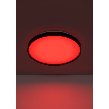 Eglo 300692- LED RGBW prigušiva stropno svetlo MOZONCILLO-Z LED/28,3W/230V 2700-6500K prečnika 48,4 cm crno + daljinski upravljač