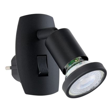 Eglo - LED svetiljka za utičnicu 1xGU10/4,5W/230V crna