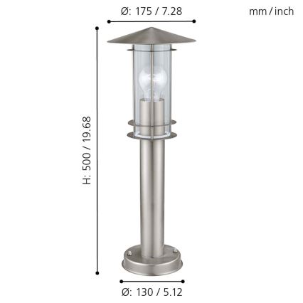 Eglo - Spoljašnja lampa 1xE27/60W/230V IP44