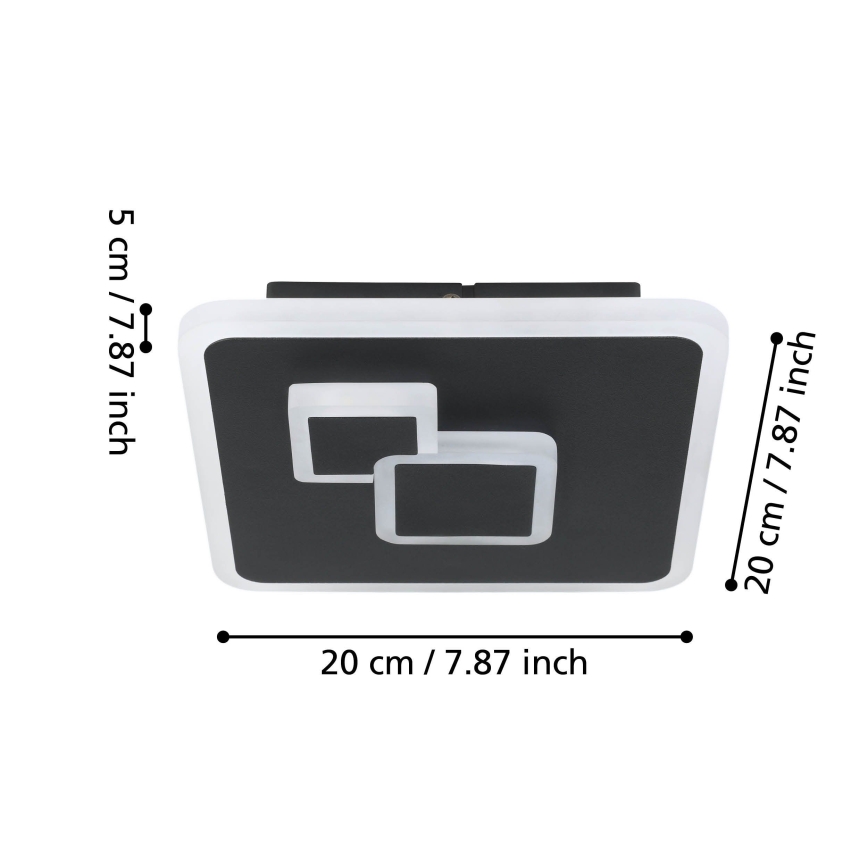 Eglo - LED plafonsko svetlo LED/7,8W/230V crna