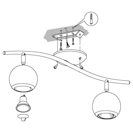 EGLO - LED spot svetlo 2xGU10/3W LED
