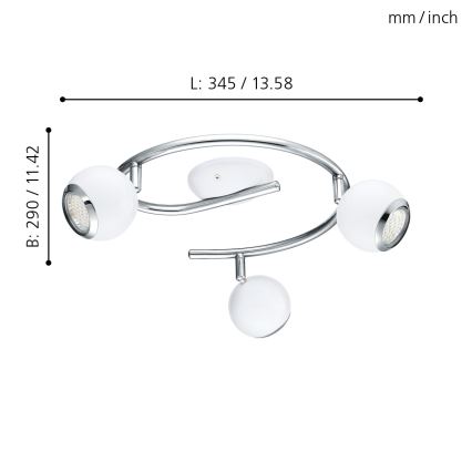 EGLO - LED spot svetiljka 3xGU10/3W LED