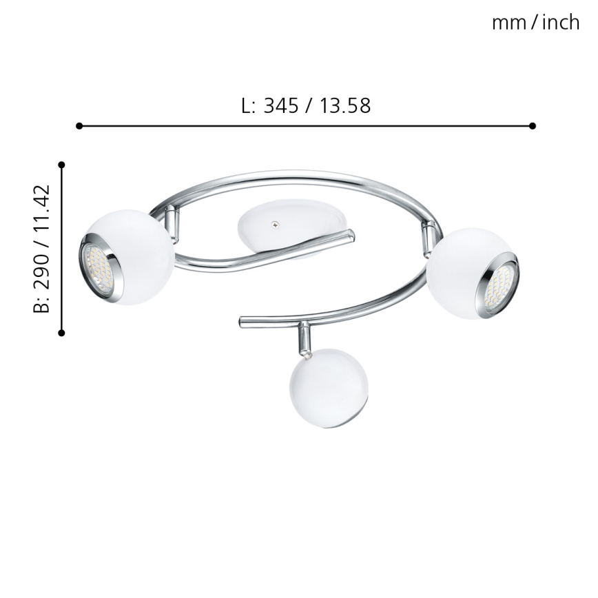 EGLO - LED spot svetiljka 3xGU10/3W LED