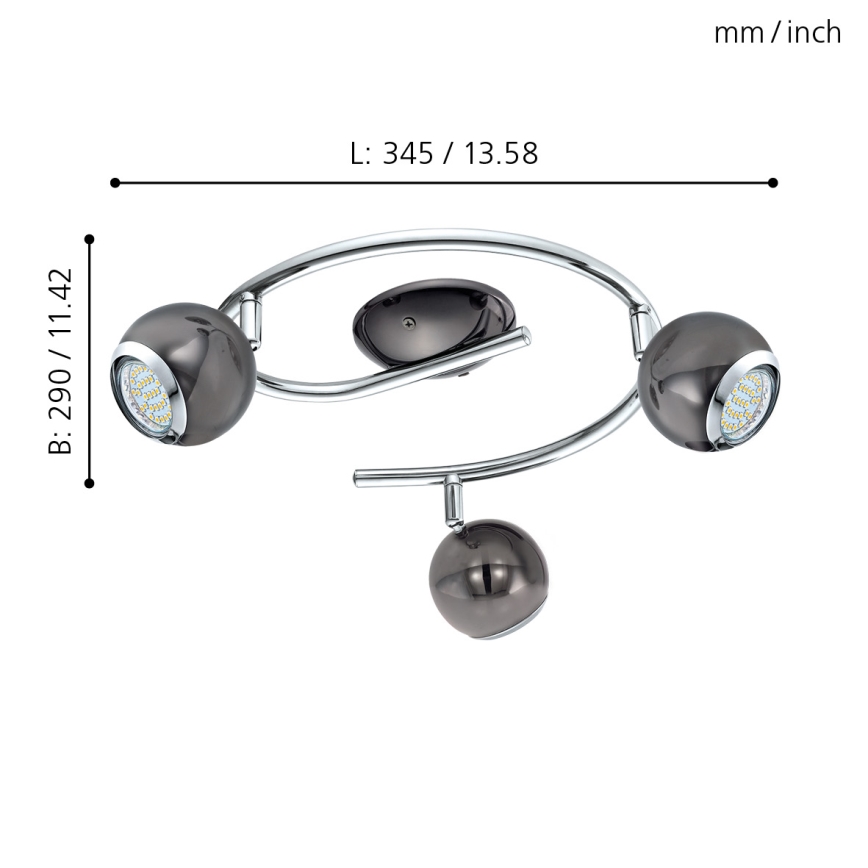 EGLO - LED spot svetiljka 3xGU10/3W LED