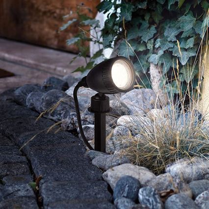 Eglo 31028 - KOMPLET 3x LED RGBW spoljna svetiljka NEMA-C 1xGU10/5W/230V 2700-6500K IP44 crna + daljinski upravljač