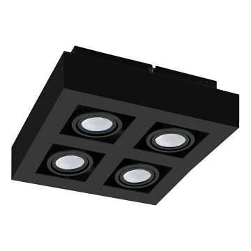 Eglo 31065 - LED spot svetiljka MENDOZA 4xLED/4,7W/230V 3000K crna