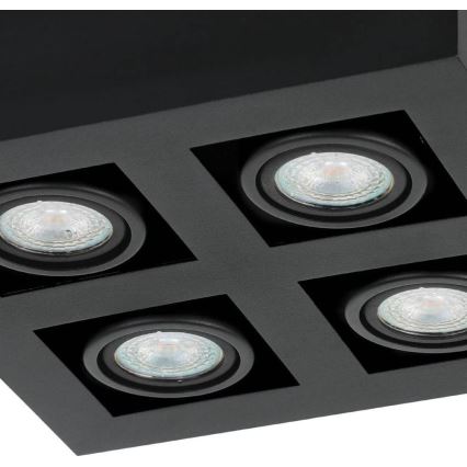Eglo 31065 - LED spot svetiljka MENDOZA 4xLED/4,7W/230V 3000K crna