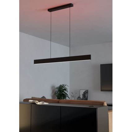 Eglo 31433 - LED RGBW luster na sajli ANDREAS-Z LED/38W/230V 2700-6500K, prigušiva, crna