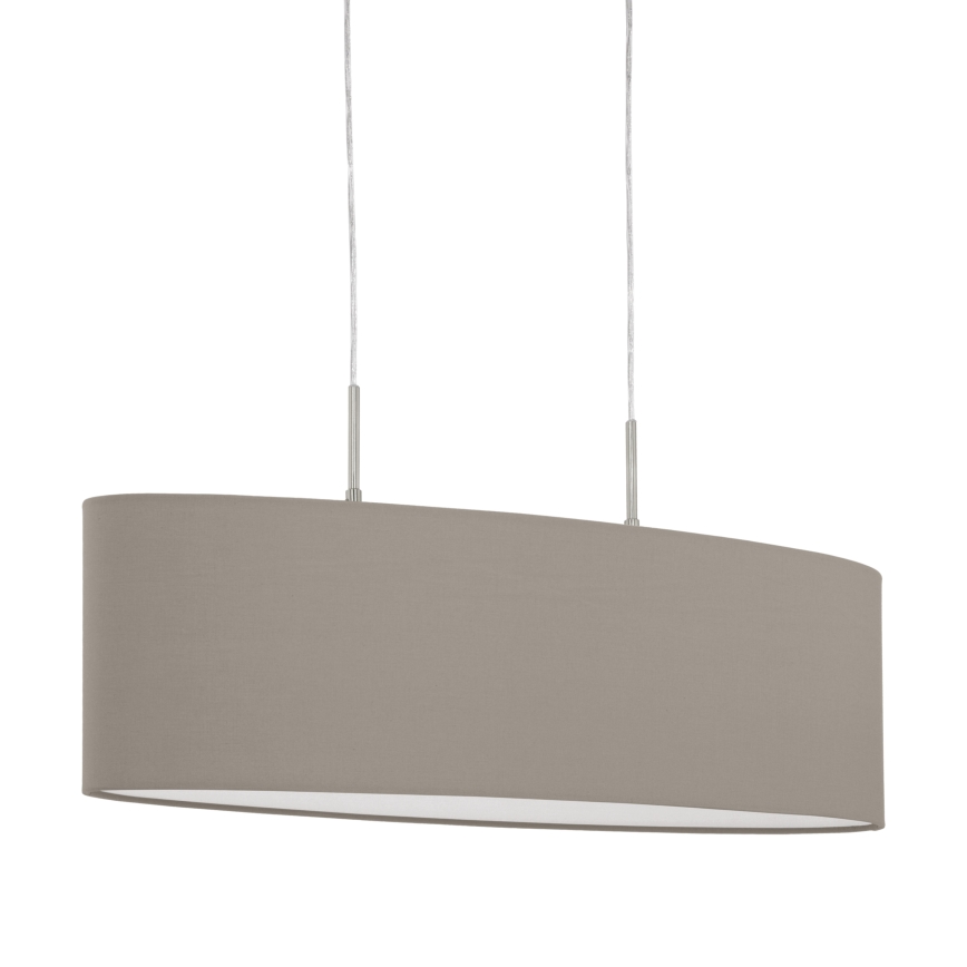 Eglo - Luster na sajli 2xE27/60W/230V taupe