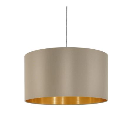 Eglo - Luster na sajli 1xE27/60W/230V taupe