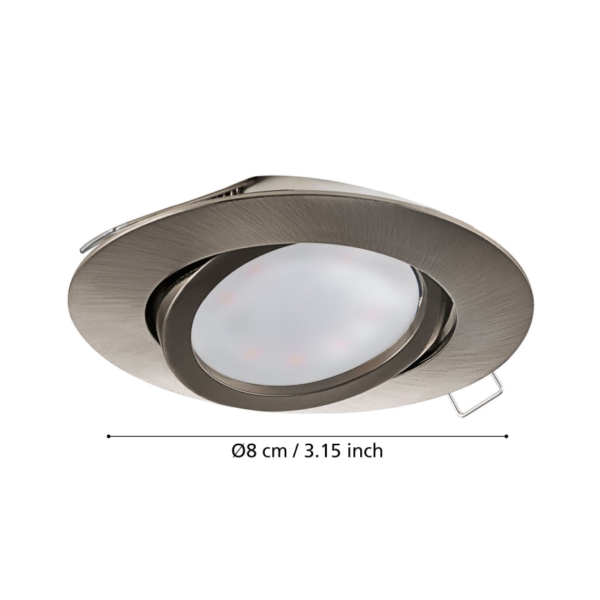 Eglo - Set od 3 LED ugradnih svetiljki TEDO 1xGU10-LED/5W/230V