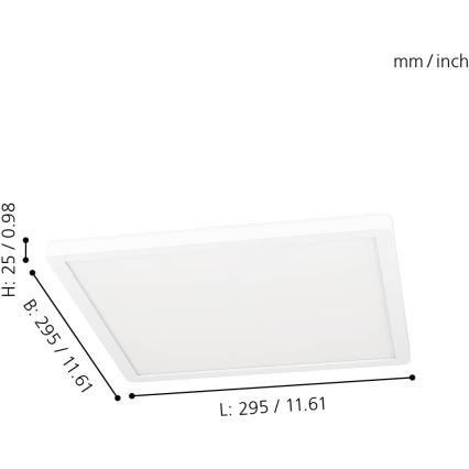 Eglo 31706 - LED RGBW prigušiva plafonska lampa ROVITO-Z LED/14,6W/230V 2700-6500K crna