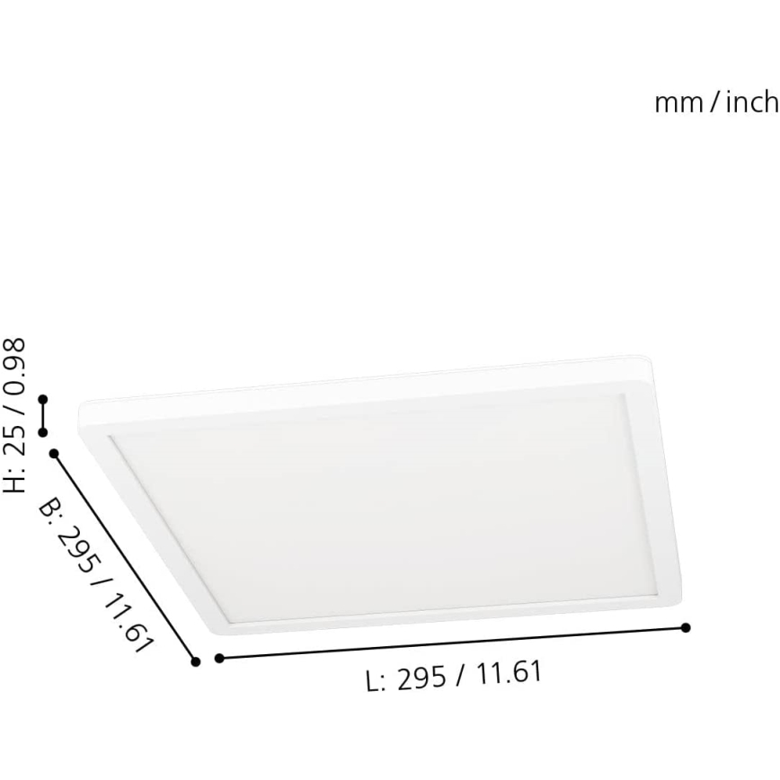 Eglo 31706 - LED RGBW prigušiva plafonska lampa ROVITO-Z LED/14,6W/230V 2700-6500K crna