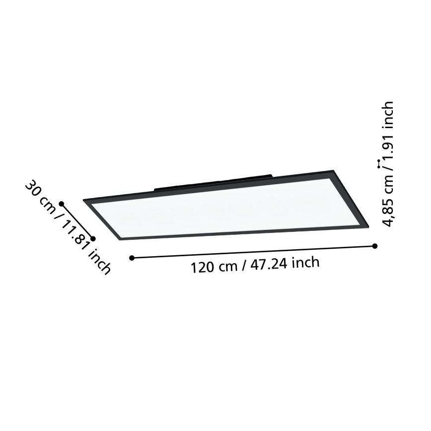Eglo 31726 - LED prigušiva stropna svetiljka SALOBRENA-Z LED/33,5W/230V 2700-6500K crna