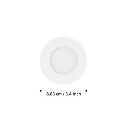 Eglo 31741 - Komplet 3x prigušiva LED ugradna kupatilska svetla FUEVA-Z LED/2,8W/230V 2700-6500K IP44, bela, prečnik 8,5 cm