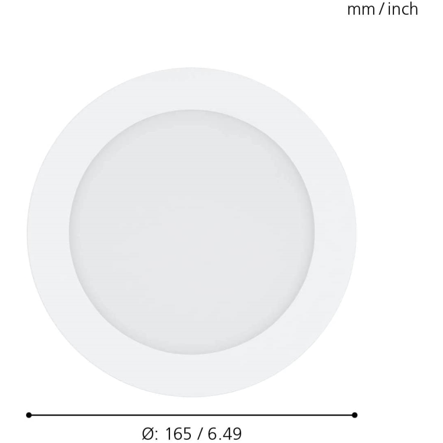 Eglo 31742 - LED prigušiva ugradna svetiljka za kupatilo FUEVA-Z LED/10,5W/230V 2700-6500K IP44 bela prečnik 16,5 cm