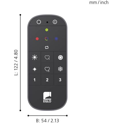 Eglo 31753 - Daljinski upravljač CONNECT-Z, 2xAAA, Bluetooth