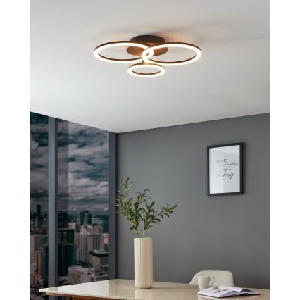 Eglo 31771 - LED prigušiva stropna svetiljka PARRAPOS-Z LED/33W/230V 3000-6500K crna
