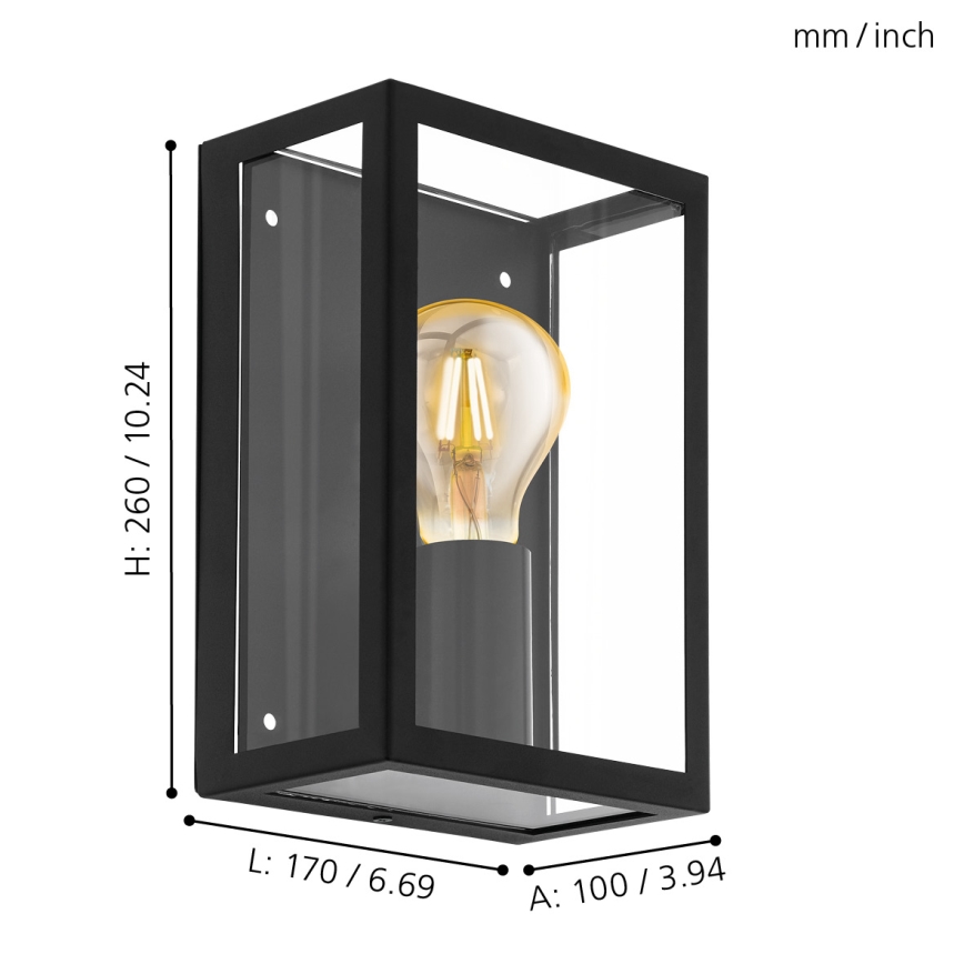 Eglo 31778 - LED RGBW prigušiva spoljašnje zidno svetlo ALAMONTE-Z LED/4,9W/230V 3000K IP44 crna