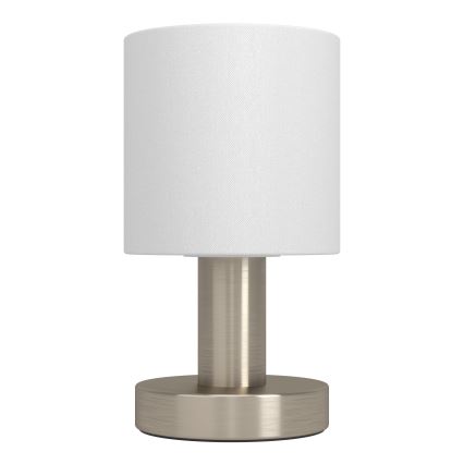 Eglo - Stona lampa 1xE14/40W/230V bela/matni hrom