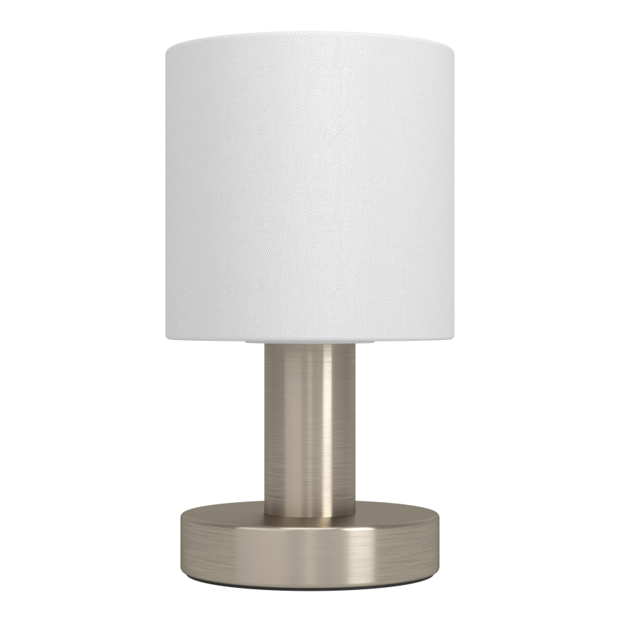 Eglo - Stona lampa 1xE14/40W/230V bela/matni hrom