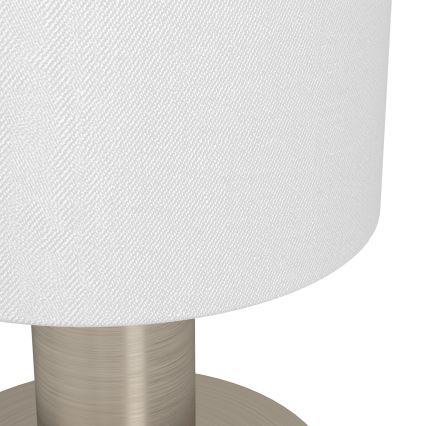 Eglo - Stona lampa 1xE14/40W/230V bela/matni hrom
