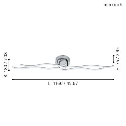 Eglo - LED plafonsko svetlo LED/40W/230V