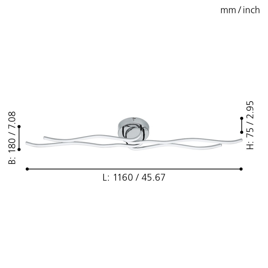 Eglo - LED plafonsko svetlo LED/40W/230V