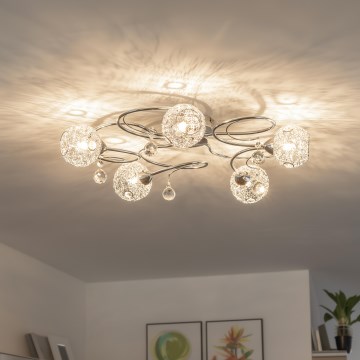 Eglo 32103 - LED plafonski luster VELAGO 5xG9/33W/230V sjajni hrom