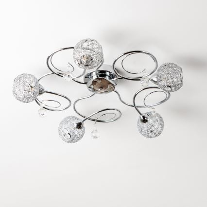 Eglo 32103 - LED plafonski luster VELAGO 5xG9/33W/230V sjajni hrom