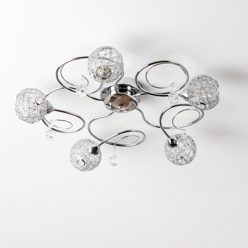 Eglo 32103 - LED plafonski luster VELAGO 5xG9/33W/230V sjajni hrom