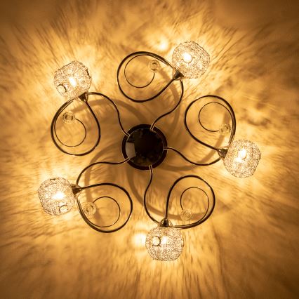 Eglo 32103 - LED plafonski luster VELAGO 5xG9/33W/230V sjajni hrom