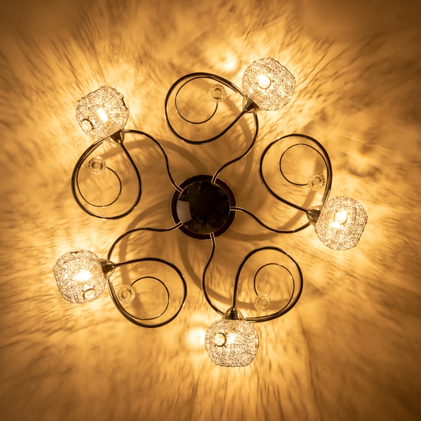 Eglo 32103 - LED plafonski luster VELAGO 5xG9/33W/230V sjajni hrom
