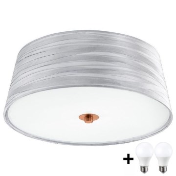 Eglo 32111- LED stropno svetlo FONSEA 1 2xE27/9W/230V srebrna/bakarna