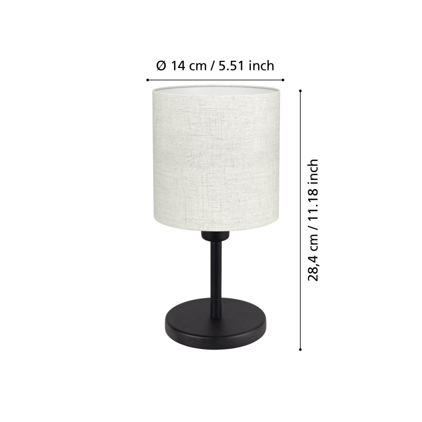 Eglo - Stona lampa 1xE14/40W/230V krem/crna