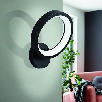 Eglo 32325 - LED RGBW prigušiva zidna lampa MARGHERA-C LED/16W/230V 2700-6500K crna