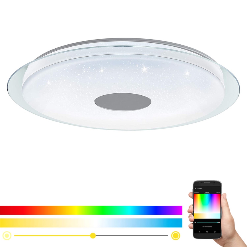 Eglo 32344 - LED RGBW prigušiva plafonska svetiljka LANCIANO-C LED/53W/230V 2700-6500K + daljinski upravljač