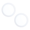 Eglo 32387 - KOMPLET 2x LED ugradnih plafonskih svetiljki FUEVA LED/15,5W/230V