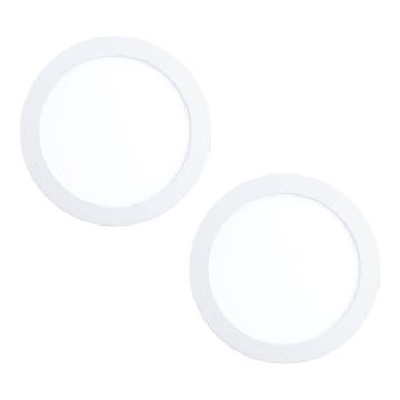 Eglo 32387 - KOMPLET 2x LED ugradnih plafonskih svetiljki FUEVA LED/15,5W/230V