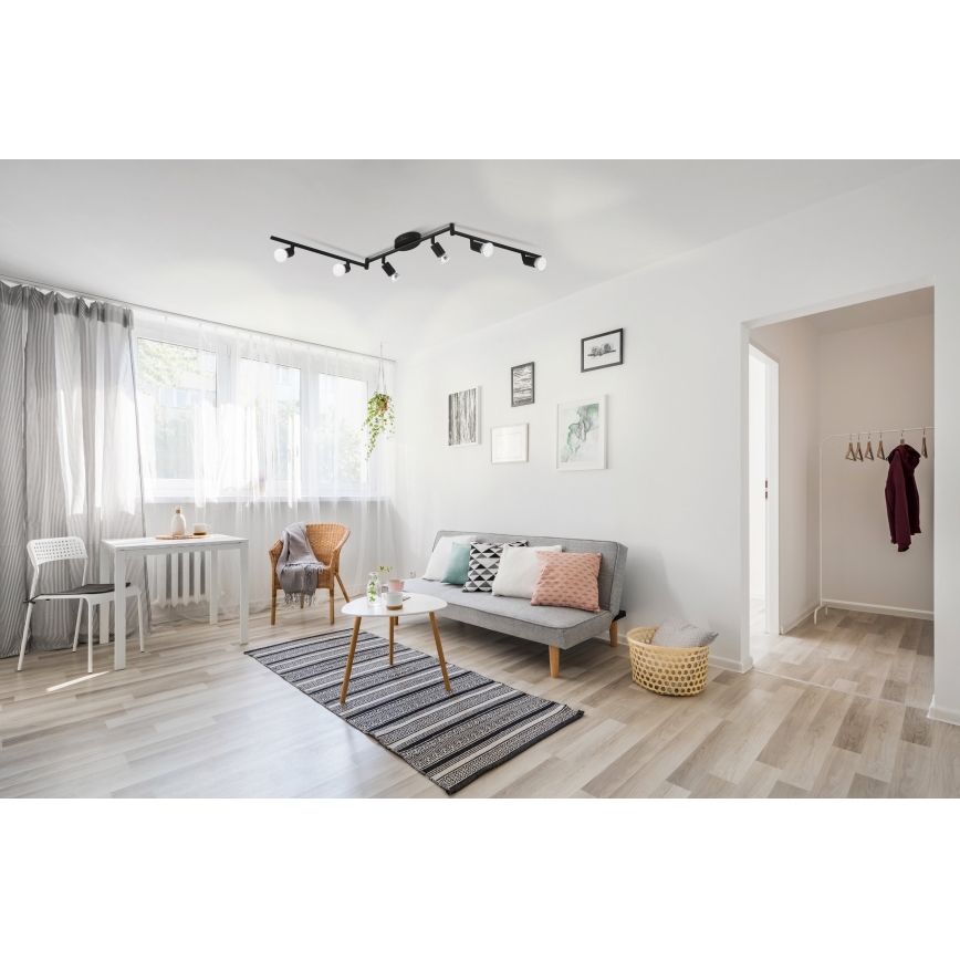 Eglo - LED spot svetiljka 6xGU10/2,8W/230V 3000K crna