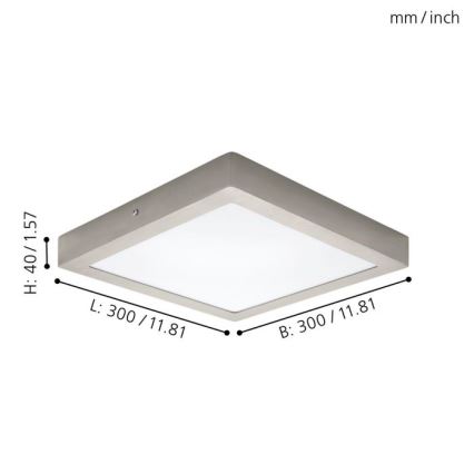Eglo 32446 - LED plafonsko svetlo FUEVA 1 LED/24W/230V 30x30 cm