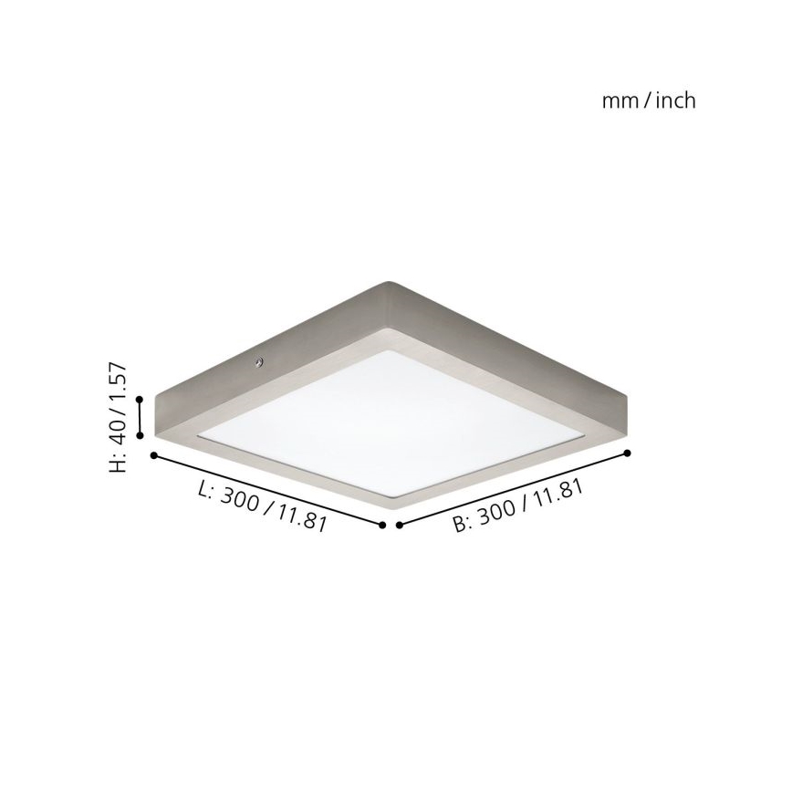 Eglo 32446 - LED plafonsko svetlo FUEVA 1 LED/24W/230V 30x30 cm