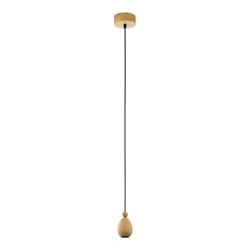 Eglo 32543 - Luster na sajli YORTH 1xE27/60W/230V hrast