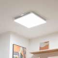 Eglo 32547 - LED RGBW prigušiva nadgradni/ugrađeni panel 2u1 SALOBRENA-C LED/34W/230V bela 60x60 cm + daljinski upravljač