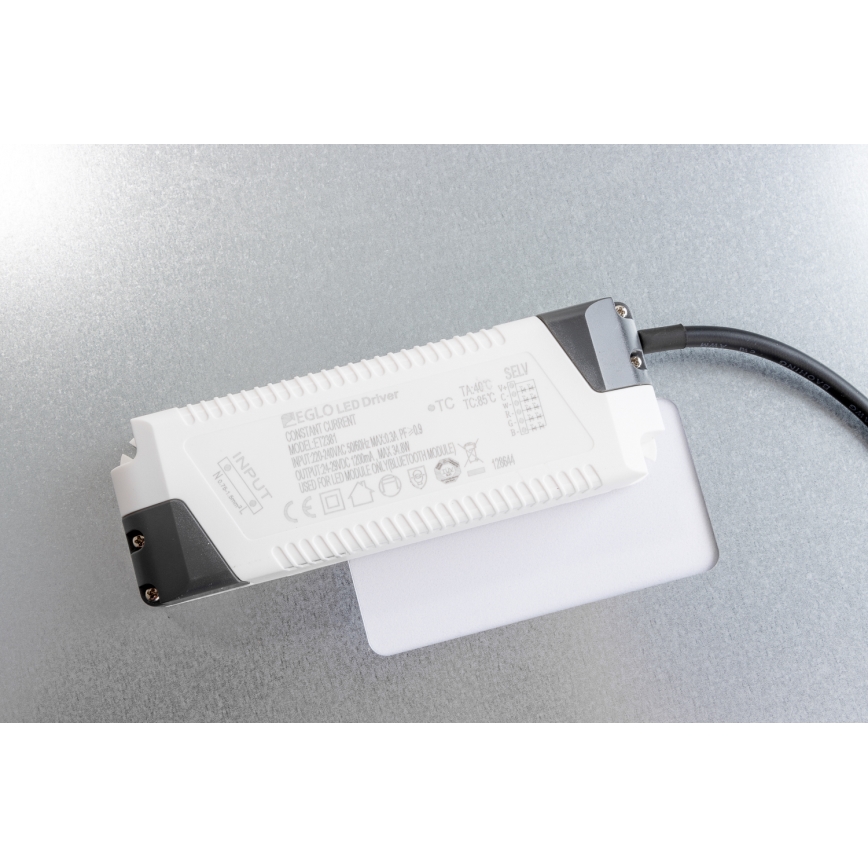 Eglo 32547 - LED RGBW prigušiva površinski/ugradni panel 2u1 SALOBRENA-C LED/34W/230V bela 60x60 cm + daljinski upravljač