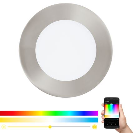 Eglo - LED RGB prigušiva ugradna plafonska svetiljka FUEVA-C LED/5,4W/230V prečnik 12 cm